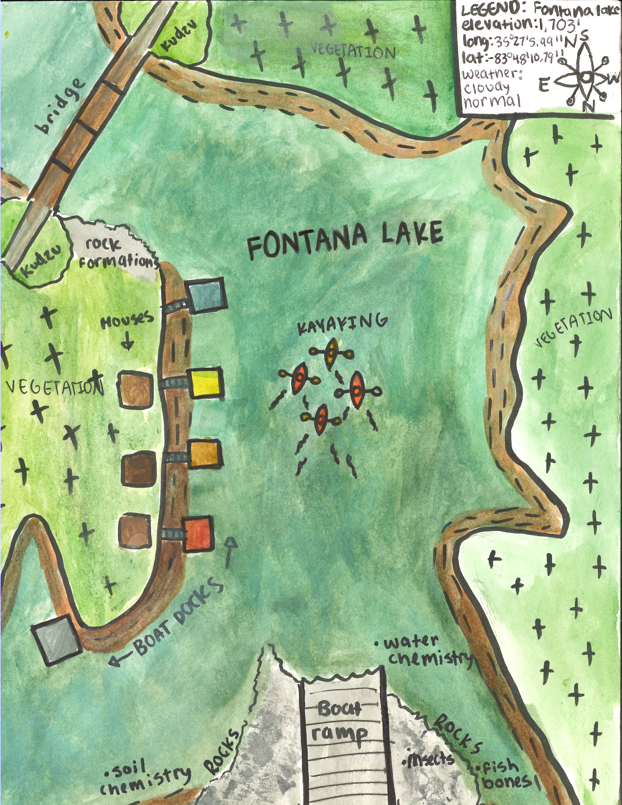 Fontana Lake Satellite View